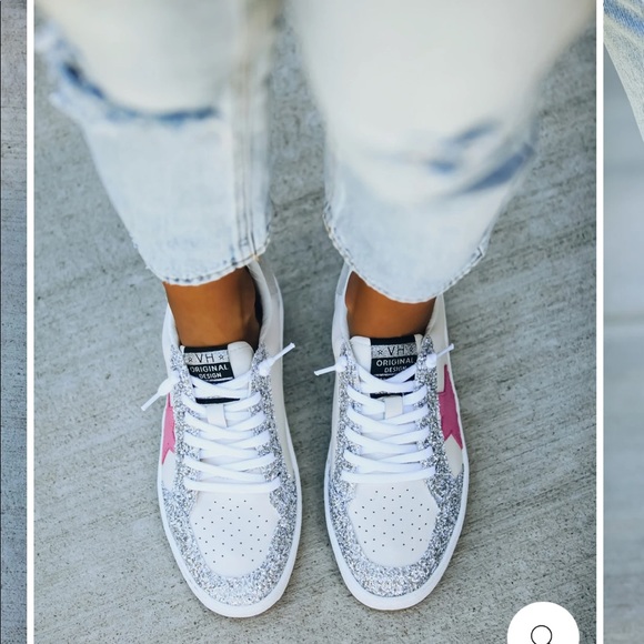 Hype faux leather glitter sneaker Clearance